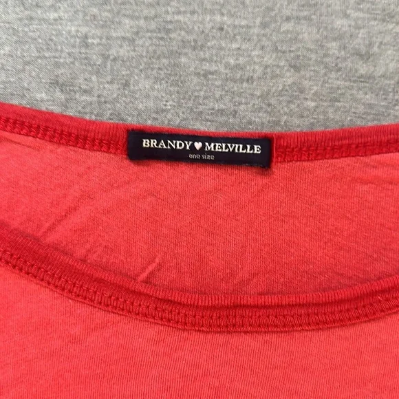 *🛒 FREE WITH PURCHASE* Brandy Melville Cotton Modal Tee - Picture 6 of 14